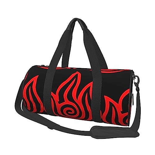 Sac de sport rond de grande capacité noir pour voyage et fitness