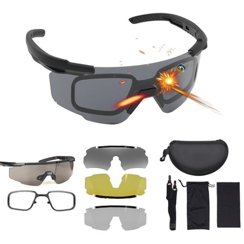 Aekvinks Tactical Ballistic Military Sunglasses High Impact Resistance Shooting Glasses Eyewear Airsoft Goggle With 3 Replacement Lens And Prescription Glasses