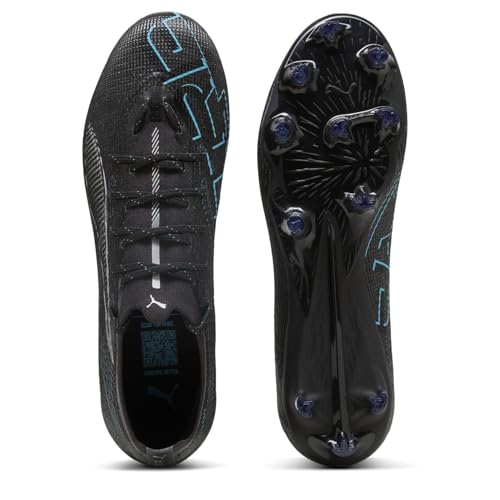 Puma - Ultra 5 Pro FG/AG, Zapatillas de fútbol Unisexo, Puma Black-Puma Silver-Bright Aqua, - imagen 3