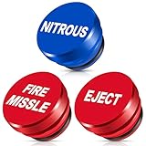 Cigarette Lighter Cover 3 Pcs, Cigarette Lighter Plug Cover Dustproof Waterproof, FIRE MISSILE EJECT NITROUS Button Aluminum Fits Most Automotive Vehicles and Boats with Standard 12 Volt Power Source