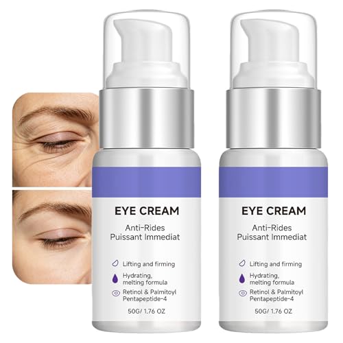 Crema de ojos antiedad con retinol para ojeras, líneas de expresión, arrugas y patas de gallo. Crema diaria para el cuidado de los ojos, reduce hinchazón, reafirma, ilumina, suaviza repara (1PCS)