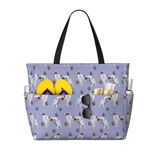 Sac de plage Barzoï pour femme grand cabas en toile idéal pour vos sorties estivales