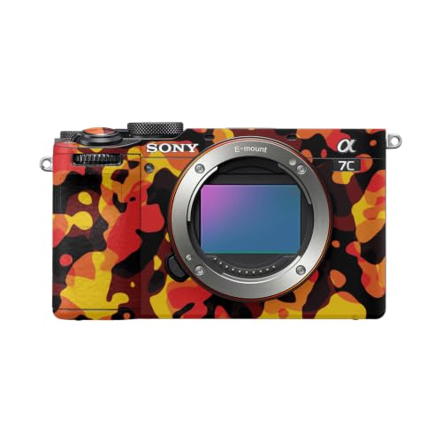 Image of Camera Skin Compatible with Sony A7C Mark II (2023) - Warm Modern Camo - Premium 3M Vinyl Protective Wrap Decal Cover - Easy to Apply | Crafted in the USA by MightySkins
