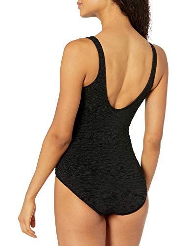Penbrooke Women's Krinkle Chlorine-Proof Mastectomy Empire Maillot One Piece Swimsuit2