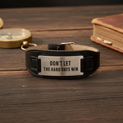 Pulsera Inspiracional de Cuero para Hombre miniatura 6