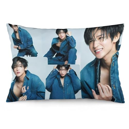 目黒蓮96 枕カバー ロング枕カバー 両面印刷 柔らかく生地 横寝用抱き枕 向き寝 室内装飾 20"x30"