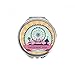 Amusement Park Black Ferris Wheel Pattern Hand Compact Mirror Round Portable Pocket Glass