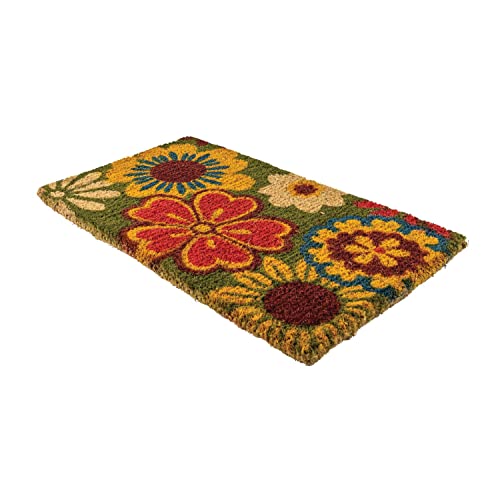 Notrax, Summer Flowers, Handmade Natural Coir Doormat, Entry Mat For Indoor Or Outdoor Use, 18"X30", C11 (C11S1830Sf) #TOP5
