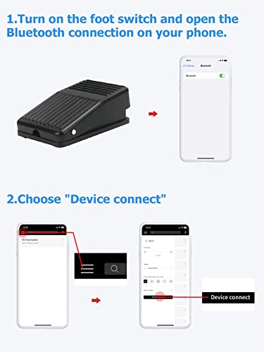 Teleprompter Remote Foot Switch, Moman Fs1 Foot-Operated Remote Control For Moman Prompter And Other Prompters, Bluetooth Remote Wireless With App【Momanprompter】For Iphone/Ipad/Smartphone/Ios/Android #TOP4