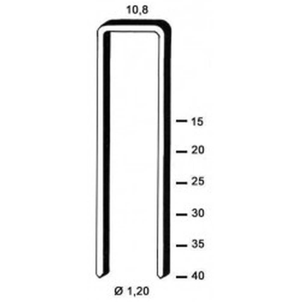 5.000 Grapas E-25 – Galvanizadas resinadas – Claras – 5,66 x 25 x 1,2 mm – D-Work