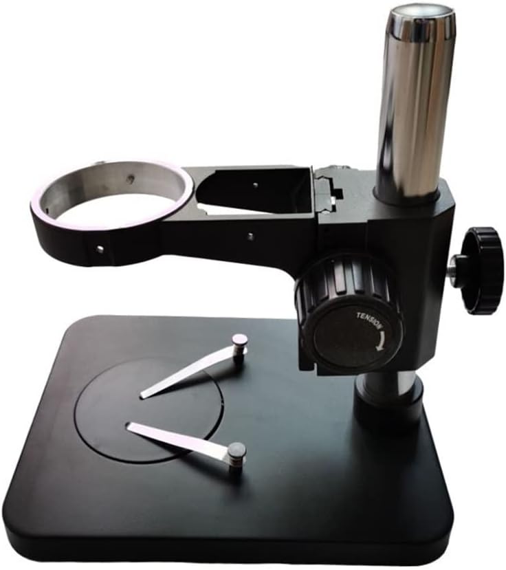 顕微鏡アクセサリーキット 76 ミリメートル黒顕微鏡スタンド 32 ミリメートル柱双眼鏡三眼鏡台調整可能なステレオ Microsco