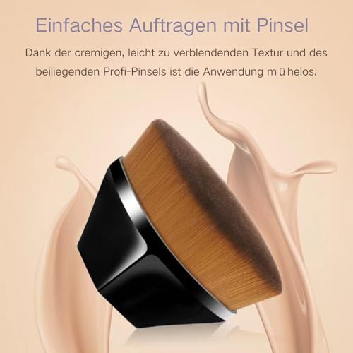 Body Coverage Perfector - Bein Make Up Wasserfest - Tattoo Abdecken Wasserfest - Langanhaltend Körper Make Up - All Over Complexion Perfector mit Make-up-Pinsel, Bein Körper Narbe Abdeckung