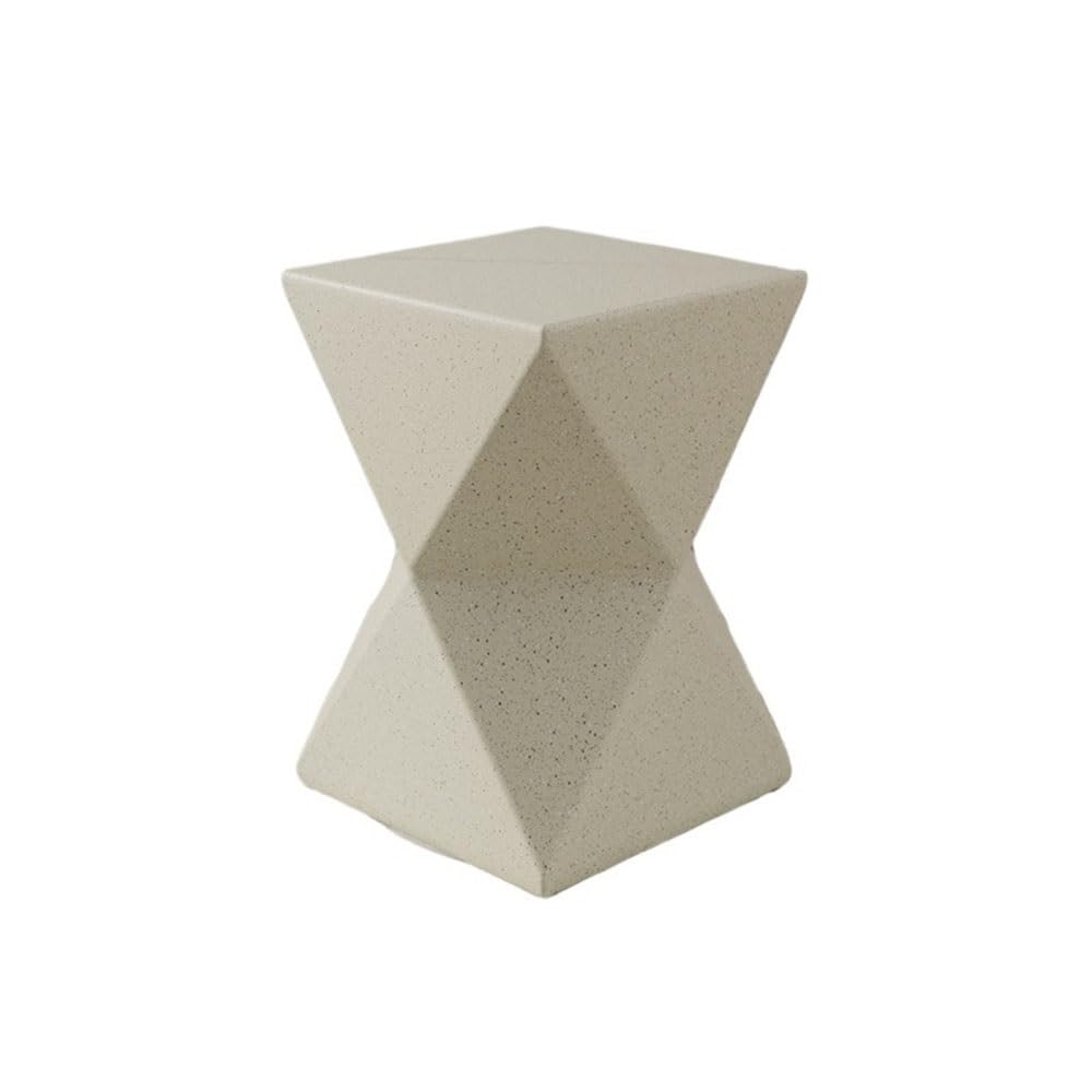 ZTHYSHOZ Coffee Table Square Sofa Side Table Geometric Shape Minimalist Storage Rack Balcony Garden Coffee Shop(Yellow)