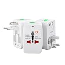 LAALIYA 3 in 1 Universal Travel Adapter US/USA to India Converter Three Pin UK Plug Multipin Canada Europe Germany Multi Country Adaptor European Malaysia Dubai Switzerland UAE 2 USB 2.4A 100-250 gallery image