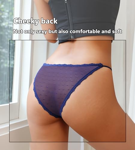 J-pone Sexy Underwear for Women String Bikini Underwear for Women High Cut Breathable Hipster Cheeky Lace Panties 5Pack2