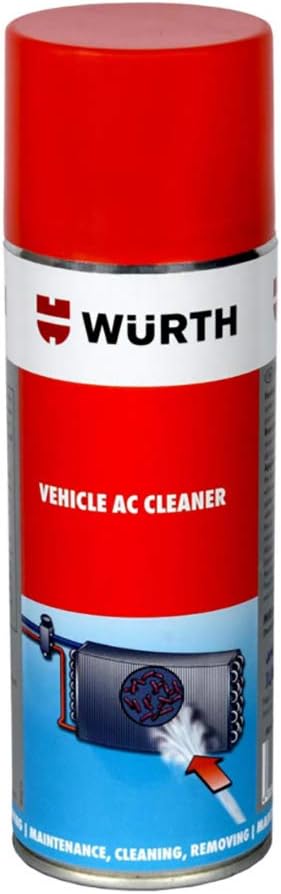 Wuerth Car AC Cleaner & Disinfectant Spray 300ml - Removes Odor, Kills Bacteria & Fungi - Air Conditioner System Cleaner for Auto Vehicle | German Engineered Product