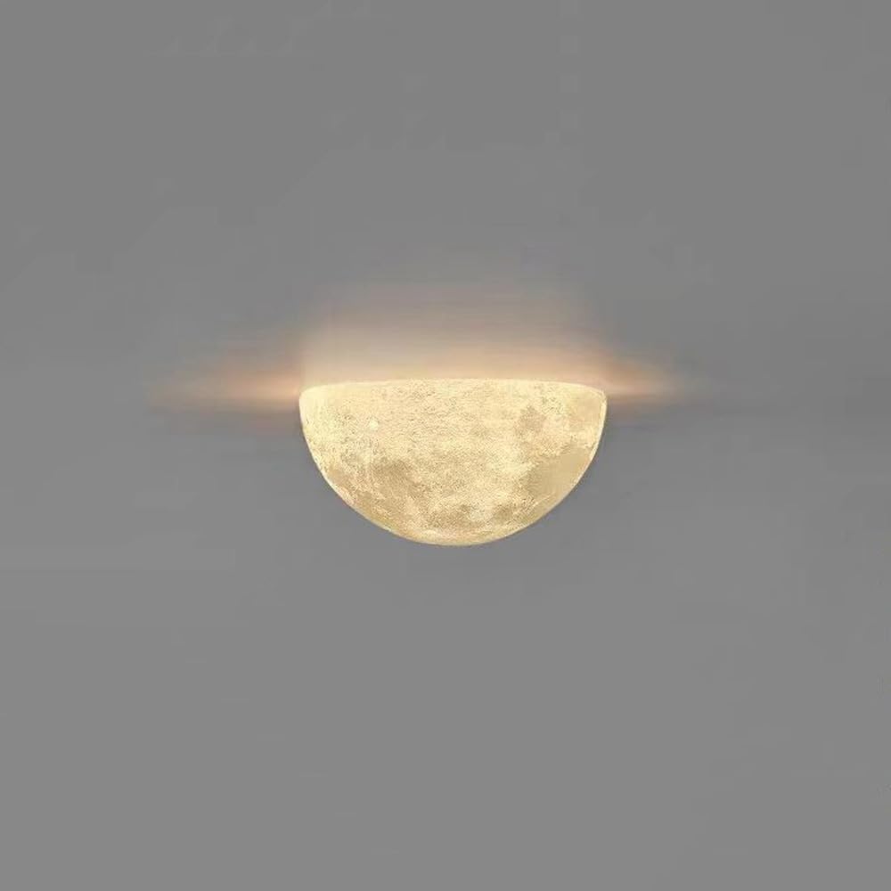 SANBDDLYY Half Moon Dimmable LED Flush Mount Ceiling Light 3D