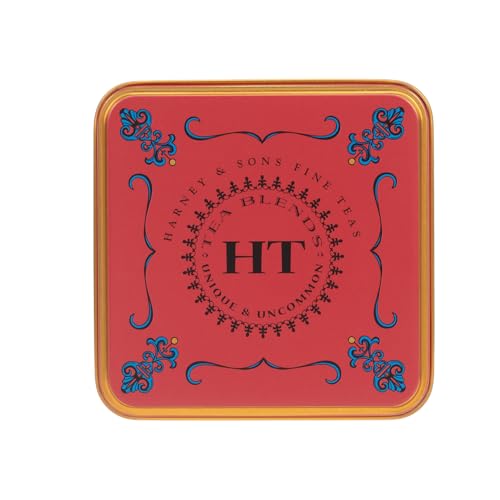 Image of Harney & Sons HT Strawberry Vanilla Black Tea, 20 Sachets in Tin | Black tea with strawberry and vanilla flavors for a smooth, fruity cup. Contains caffeine.