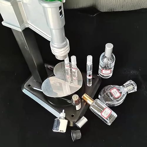 Machine de capsulage de parfums manuelle avec hauteur réglable pour flacons