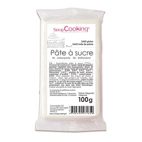 SCRAP COOKING Sachet Pâte à Sucre Blanc, 100 g