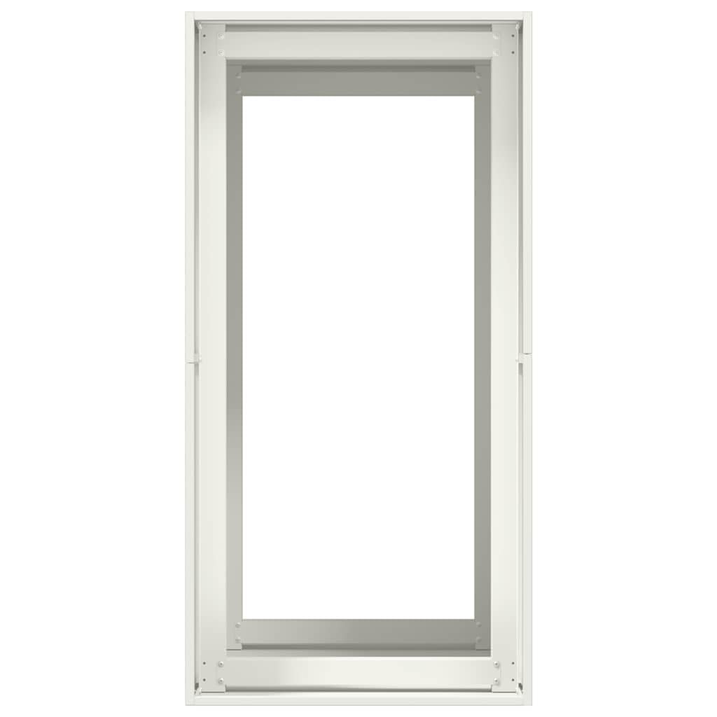 Donica na rośliny, biała, ze stali walcowanej na zimno, 40 x 80 x 80 cm, z otwartym dnem, stabilna skrzynka na kwiaty, na balkon, do ogrodu, na taras, uniwersalna podwyższona grządka do warzyw, ziół