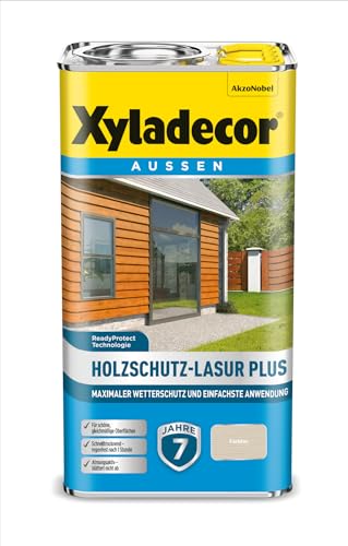 Xyladecor Holzschutz-Lasur Plus, Maximaler Wetterschutz und einfachste Anwendung, Farblos, 4 l