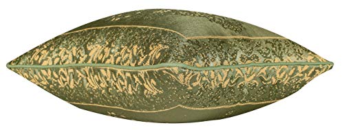 Image of Victor Polycotton Diwan Set 8 Pcs with 5 Pillows & 2 Bolster Covers | Damask Geometrical Printed Diwan Set for Living Room Hall | Comfort & Elegant Decor | Durable & Washable Design | Green