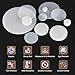 PATIKIL Solid Round Silicone Rubber Sheet, 20 Pcs 25mm OD x 5mm Thick Round Silicone Sealing Gasket Pads Bumper Pads for Home Craft Industrial Anti Vibration Slip Gasket, Translucent
