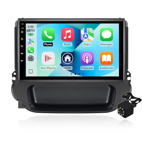 2+64G 9 Inch Android 14 Double Din Car Stereo for Chevrolet Chevy Malibu 2009-2014 Touchscreen Radio Built-in Wireless Carplay/Android Auto/GPS/Bluetooth/FM/SWC/AUX-in/Backup Camera