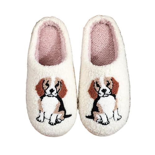 Image of LNERIP Animal Slippers Fruit Slippers Plant Slippers Various Cartoon Patterns Fluffy Soft Memory Foam Retro Indoor Outdoor Home Couple Shoes