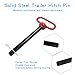 Bonsicoky Tractor Towing Hitch Pin and Clip, 5/8 x 6 Inch Trailer Gate Pin for Towing Tractor, RV, Truck, Boat, Car - Red Handle