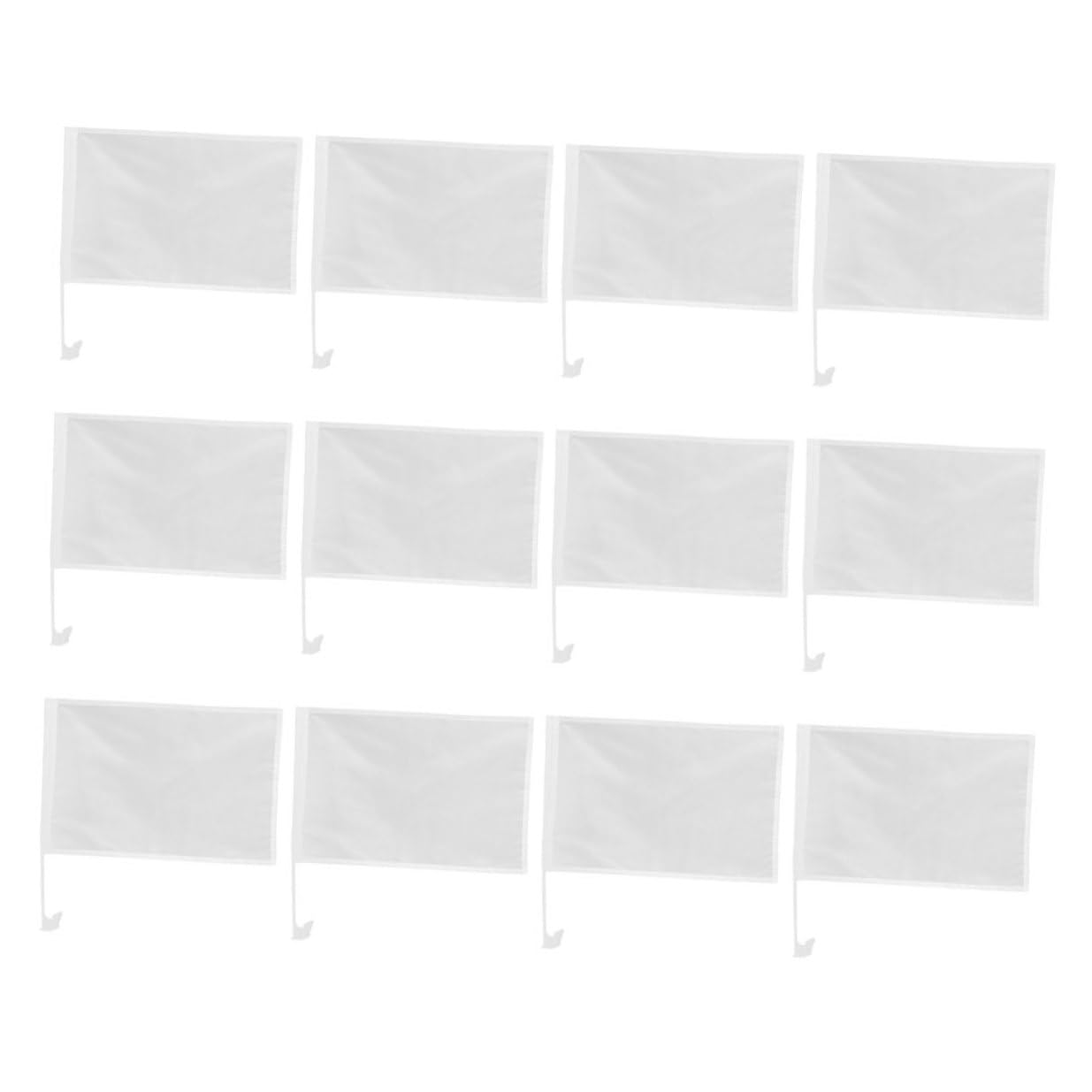 Drapeaux à main blancs DIY portables et ultra légers pour personnalisation