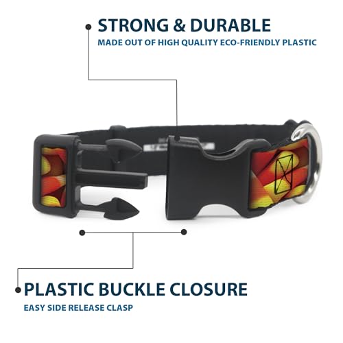 Collar para perro pequeño Buckle Down maíz de caramelo con cierre rápido 5