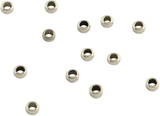 ARRICRAFT 1000pcs 2x1mm Stainless Steel Crimp Beads Rondelle Round Loose Beads Jewelry Making Findings for Bracelet Necklace