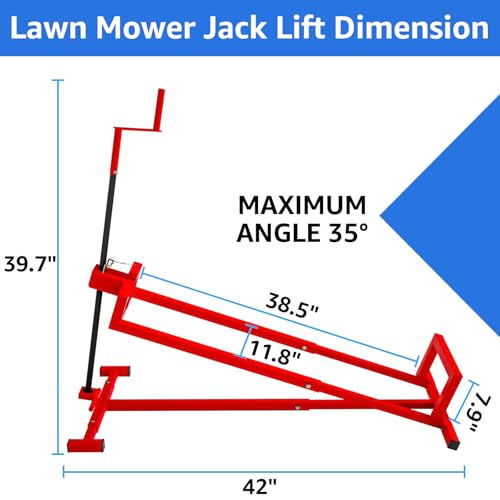 Image of Lawn Mower Lift Jack - Red