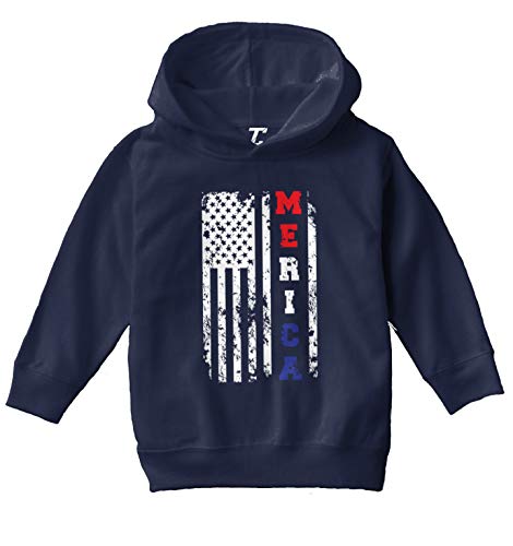 Tcombo Merica USA Flag - 4th of July America Toddler/Youth Fleece Hoodie