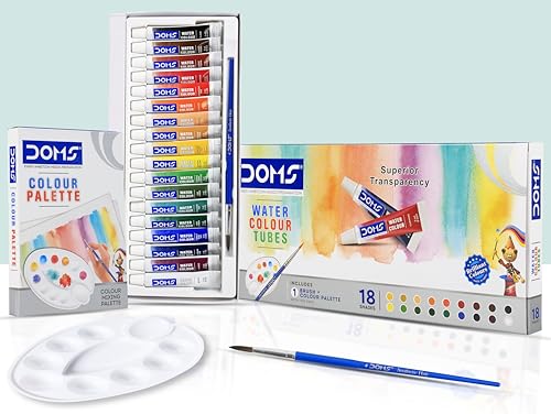 Image of Doms Water Colour Tube | 18 Shades | Deeply Rich and Vibrant Pigment | Quick Drying
