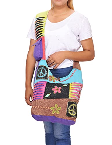 Image of THE COLLECTION ROYAL Hobo Crossbody Bags for Women, Boho Purse, Boho Bag | Hippie Bag, Indie Tote Bag, Cloth Purse for Women