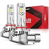 LASFIT 9005 LED Bulb, Super Bright 9005 HB3 LED Light Bulbs, 1: 1 Mini Size Plug and Play 9005 White Fog Light Bulbs with Cooling Fan