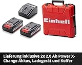 Einhell Akkuschrauber TE-CD 18 Li-i Brushless Power X-Change (mit Schlagfunktion, Li-Ion, 18 V, 2 Gang, 60 Nm, LED Licht, Koffer, inkl. 2 x 2,0 Ah Akku und Ladegerät) - 6