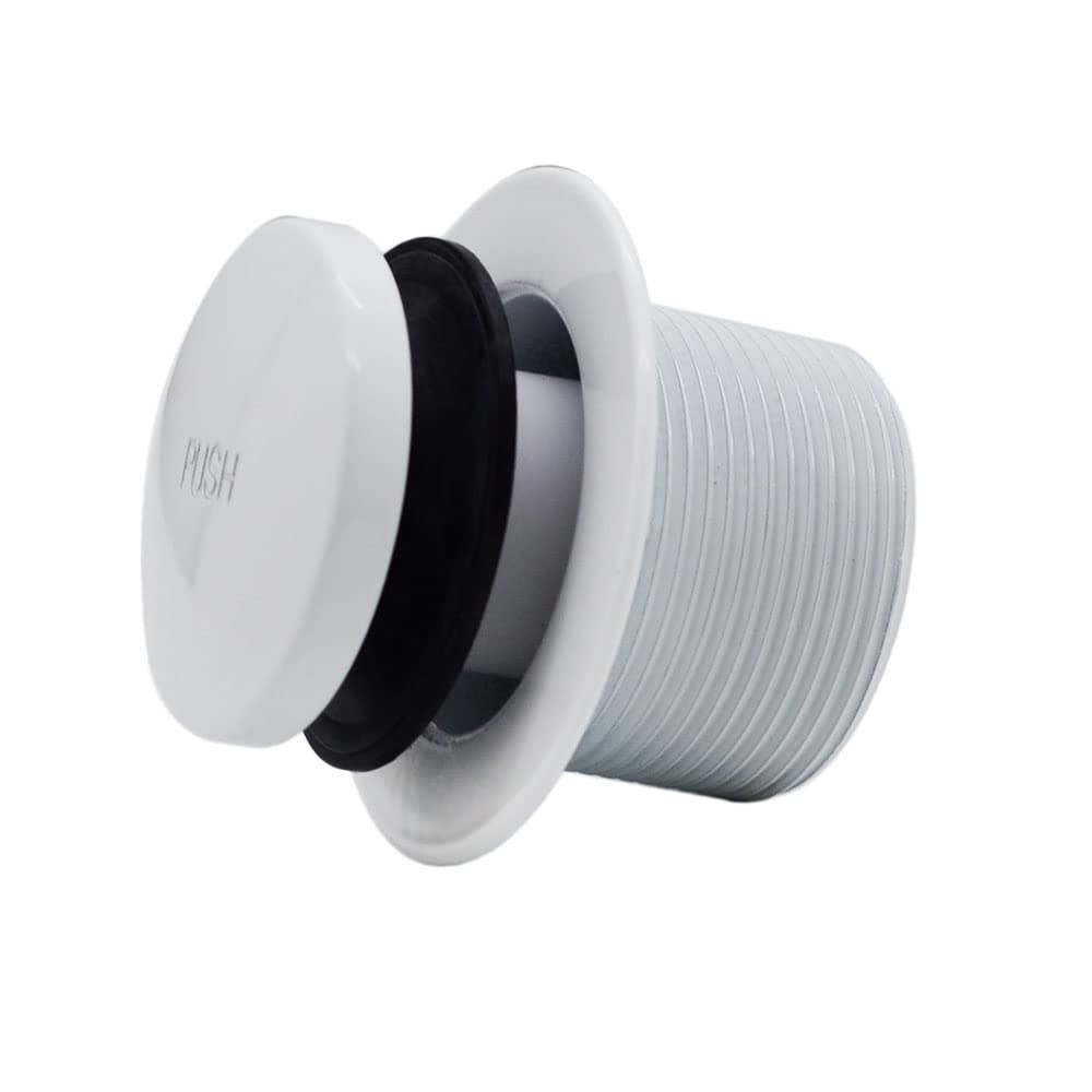 Westbrass A532-50 SCH. 40 - Tapón de drenaje para bañera con codos de dos agujeros, recubrimiento en polvo, color blanco
