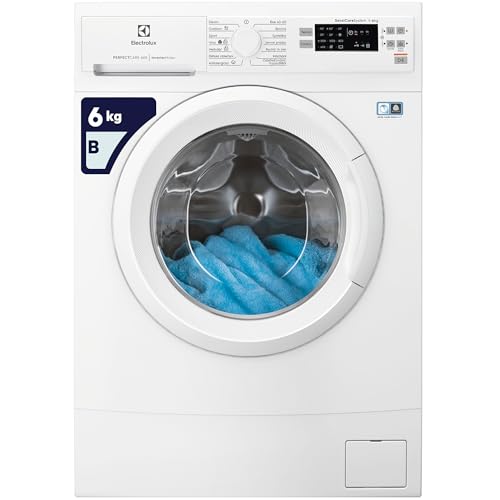 Lave-linge Electrolux EW6S526W SensiCare, Installation libre, Charge frontale, Acier inoxydable, 6 kg, 14 programmes, Normal, Heavy Duty, Delicates, Quick Wash, Rinse, etc.