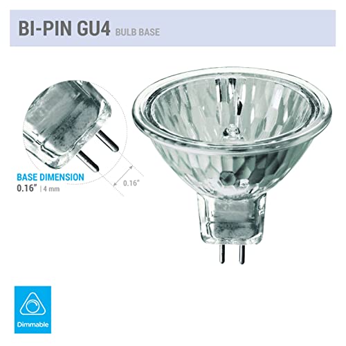 (Pack Of 10) 20Mr11/Fl - Ftd-20 Watt - Flood- 12V - Mr11 - Gu4 2-Pin Base - Light Bulb With Lens - 20W Mr11 #TOP3