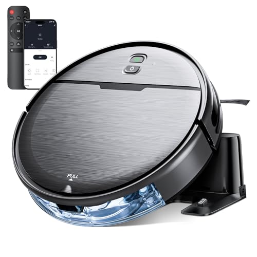Image of Robot Vacuum and Mop Combo, 2 in 1 Robot Vacuum Cleaner with WiFi /App, Smart Robotic Vacuums with Strong Suction, Schedule, Self-Charging, Slim, Quiet, Ideal for Hard Floor, Pet Hair, Low Pile Carpet