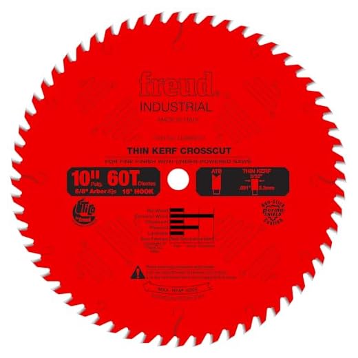 Freud LU88R010: 10" Thin Kerf Fine Finish Crosscut Blade
