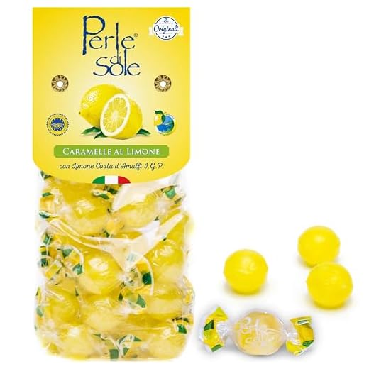 The original Perle di Sole Lemon Drops made with Essential Oils of Lemons from the Amalfi Coast (7.05 oz | 200 g) - Single Pack