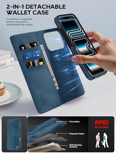 Coque pour iPhone 17 Pro compatible charge sans fil bleu