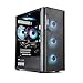 MXZ Gaming PC Desktop Computer,I5 12400F 4.4GHz,RTX4060,16GB DDR4 3200,NVME 500GB SSD,6RGB Fans,Win 11 Pro Ready(I5 12400F | RTX4060)