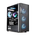 MXZ Gaming PC Desktop Computer,I5 13400F 4.4GHz,RTX5060,16GB DDR4 3200,NVME 500GB SSD,6RGB Fans,Win 11 Pro Ready(I5 13400F | RTX5060)