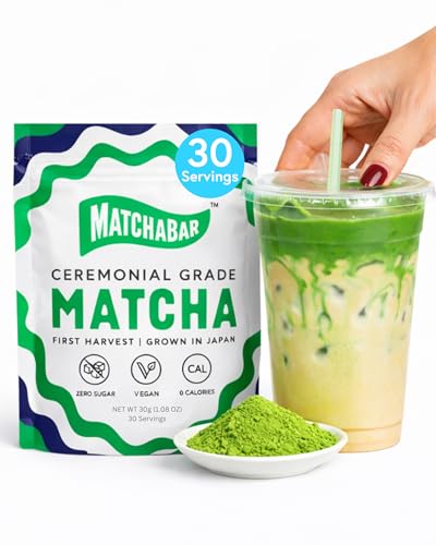 MatchaBar Ceremonial Grade Matcha Green Tea Powder | Antioxidants, Energy, & Amino Acids | Premium, First Harvest from Kagoshima, Japan | 30g